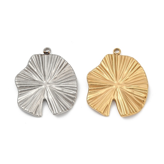 304 подвески из нержавеющей стали, ионное покрытие (ip), очарование листьев лотоса