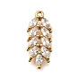 Латунные микро проложить кубического циркония подвески, лист прелести