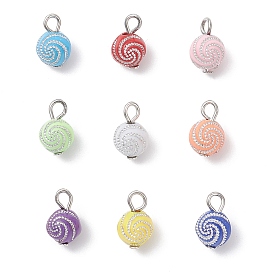 Гальванизированные акриловые подвески, круглые