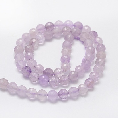 Faceted Round NaturalAmethyst Bead Strands