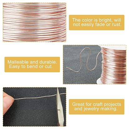 Copper Wire Copper Beading Wire for Jewelry Making, Long-Lasting Plated
