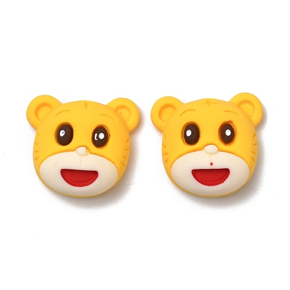 Opaque Resin Cabochons Accessories, Tiger