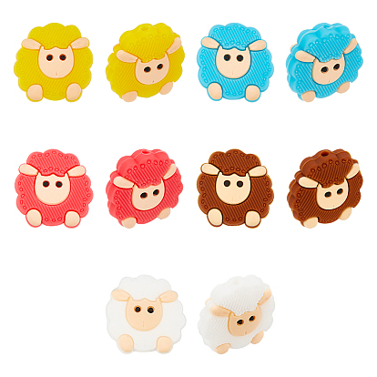10 шт. 5 цветные экологически чистые силиконовые шарики для пищевых продуктов, овца
