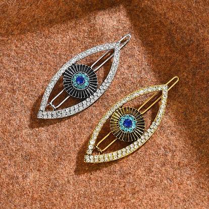 Сплав горный хрусталь крокодил заколки, аксессуары для волос для женщин и девочек, лошадиный глаз 