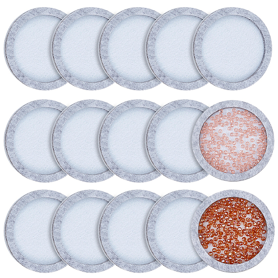 Felt Bead Design Board, DIY Beading Jewelry Bracelet and Anklet Tray, Flat Round
