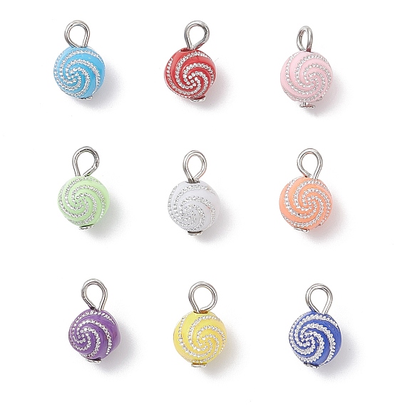 Гальванизированные акриловые подвески, круглые