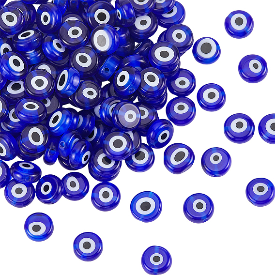 Ручной сглаза бусины бисер нитей, плоско-круглые