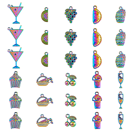 4 наборы подвесок из сплава радужного цвета, без кадмия, без никеля и без свинца, питание
