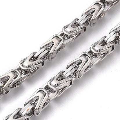 201 Stainless Steel Byzantine Chains, Unwelded