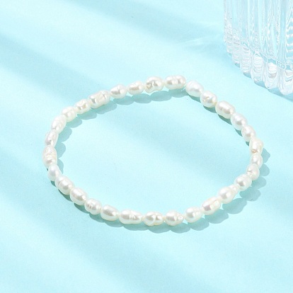 Браслеты из натуральных бусин пресноводного культивированного жемчуга для женщин, рис