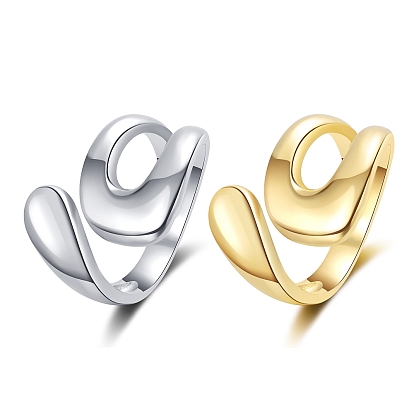 Anillos abiertos del manguito de derivación de latón, joyas para mujeres