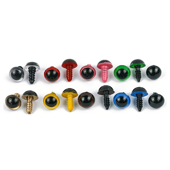 Пластиковые глаза куклы, ремесленные защитные глаза, с распоркой, для изготовления кукол, полукруглый