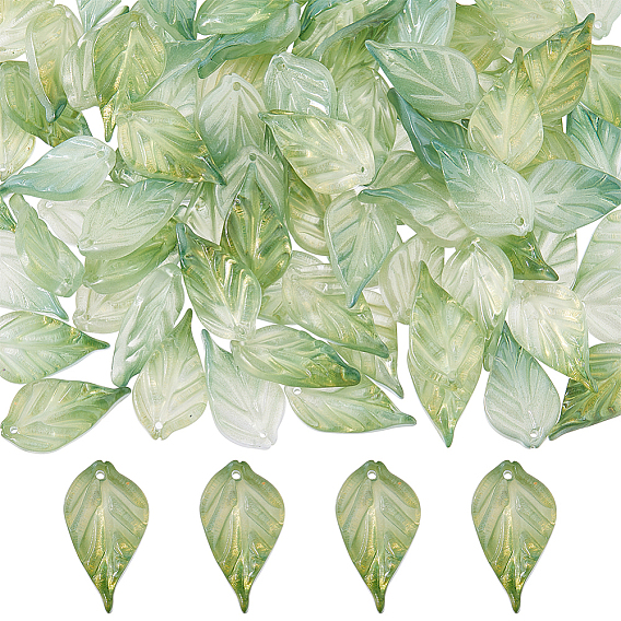 100 кулоны лэмпворк ручной работы, лист прелести