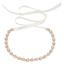 Свадебные повязки на голову для невесты украшение для волос в виде лозы, со стеклянными стразами и полиэстером