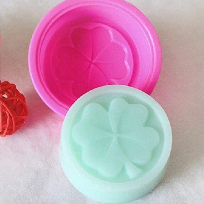 Flat Round Soap Silicone Molds, Soap Craft Making, Leaf Pattern
