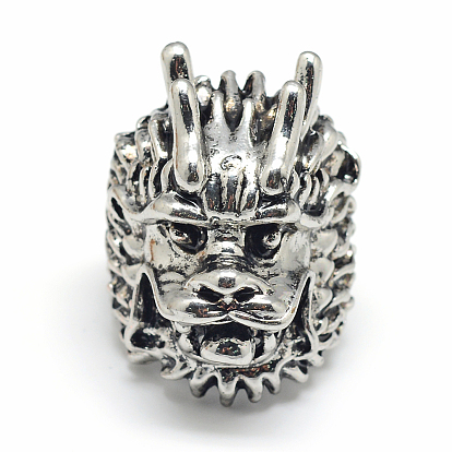 Кольца перста сплава, широкая полоса кольца, дракон