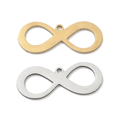 Pendentifs en acier inoxydable, charmes infini, Coupe au laser