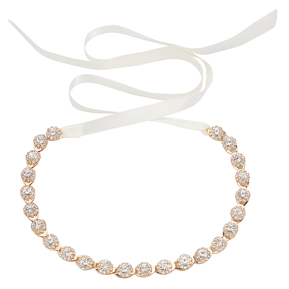 Свадебные повязки на голову для невесты украшение для волос в виде лозы, со стеклянными стразами и полиэстером