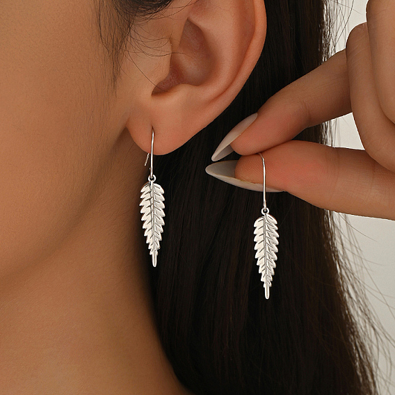 Серьги с подвесками из латуни