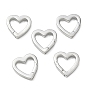 SHEGRACE Brass Spring Gate Rings, Heart, Cadmium Free & Lead Free & Nickel Free