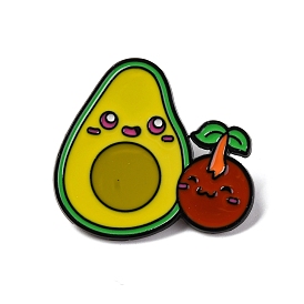 Avocado Baby Alloy Brooches, Cartoon Fruit Enamel Pins