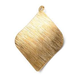 Латунные подвески, волочильных стиле, ромбовидный шарм