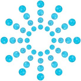 Синтетических бирюзовый кабошон, полукруглый