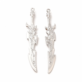 Стойки обшивки сплава большие кулоны, без кадмия, без никеля и без свинца, очарование ножа оружия