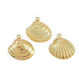 Латунные подвески, подвески в форме ракушек, стойки покрытие, долговечный, без кадмия и без свинца