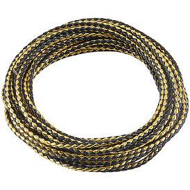 5м круглый шнур из искусственной кожи ПУ, для аксессуаров для изготовления ожерелий и браслетов, с 1шт. подарочными мешочками из органзы