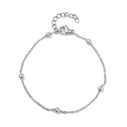 304 браслет из нержавеющей стали со спутниковой цепью для женщин