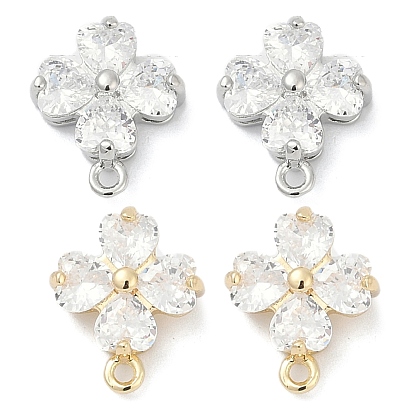 Латунные серьги-гвоздики из циркония, долговечный, без кадмия, без никеля и без свинца, цветок