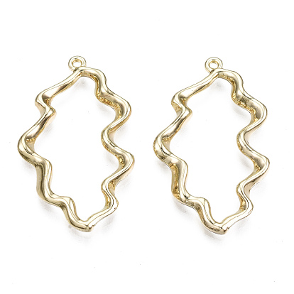 Crémaillère pendentifs en alliage placage, sans cadmium et sans plomb, torsion