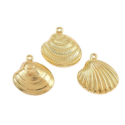 Латунные подвески, подвески в форме ракушек, стойки покрытие, долговечный, без кадмия и без свинца