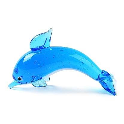 3D Dolphin Handmade Lampwork Display Decoration, for Home Decoration