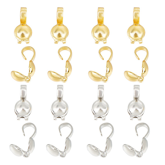 120шт 2 цвета латунные наконечники бусин, Калотте заканчивается, крышка раскладушки