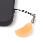 Fruits Resin Pendant Mobile Straps, Nylon Cord Mobile Accessories Decoration, Mixed Shapes