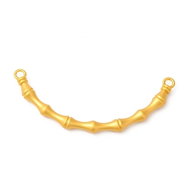 Rack Plating Alloy Connector Charms, Curved Bamboo Stick Links