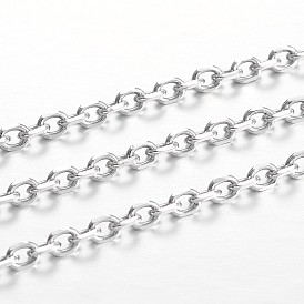 Ионное покрытие (ip) 304 кабельные цепи из нержавеющей стали, цепи с алмазной огранкой, несварные, граненые, овальные, для изготовления ювелирных изделий