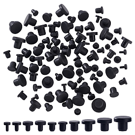 100шт 10 стили силиконовые заглушки для отверстий, вставьте заглушки в отверстия, торцевые заглушки вставок для стоек, для мебельного ограждения, круглые