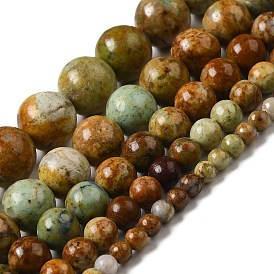 Natural Yellow Chrysocolla Beads Strands, Round