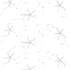Resin Starfish & Pearl Garland, Nautical Decor String for Parties & Home Decoration