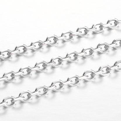 Ионное покрытие (ip) 304 кабельные цепи из нержавеющей стали, цепи с алмазной огранкой, несварные, граненые, овальные, для изготовления ювелирных изделий