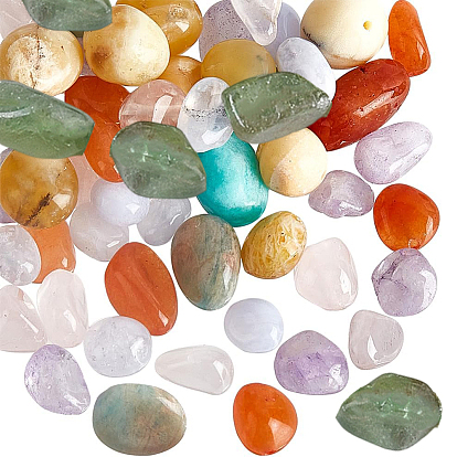 60шт 6 стили натуральные смешанные драгоценные камни бусины нити, упавший камень, самородки