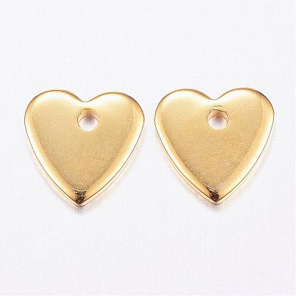 304 Stainless Steel Charms, Stamping Blank Tag, Heart