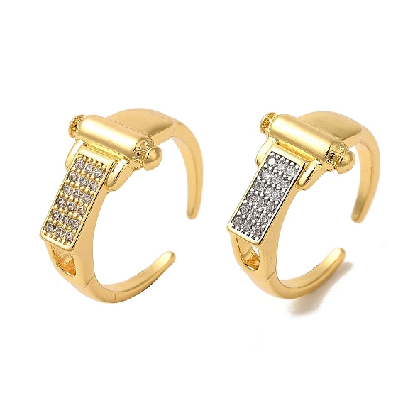 Манжеты из латуни с микро паве кубический цирконий для женщин, долговечный, без кадмия и без свинца, ремень