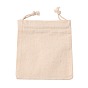 Bolsas de embalaje de tela rectangular, bolsas de cordón