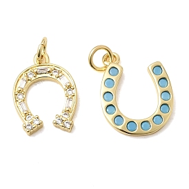 Латунные микро проложить кубического циркония подвески, долговечный, стойки покрытие, без свинца и без кадмия, подковы прелести