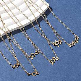 304 ожерелья с подвесками из нержавеющей стали с химическими символами