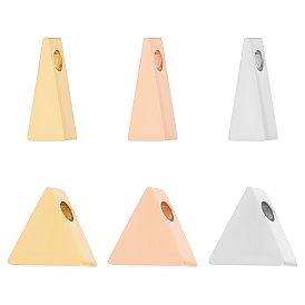 Unicraftale 6Pcs 6 Style 201 Stainless Steel Charms, for Simple Necklaces Making, Stamping Blank Tag, Laser Cut, Triangle